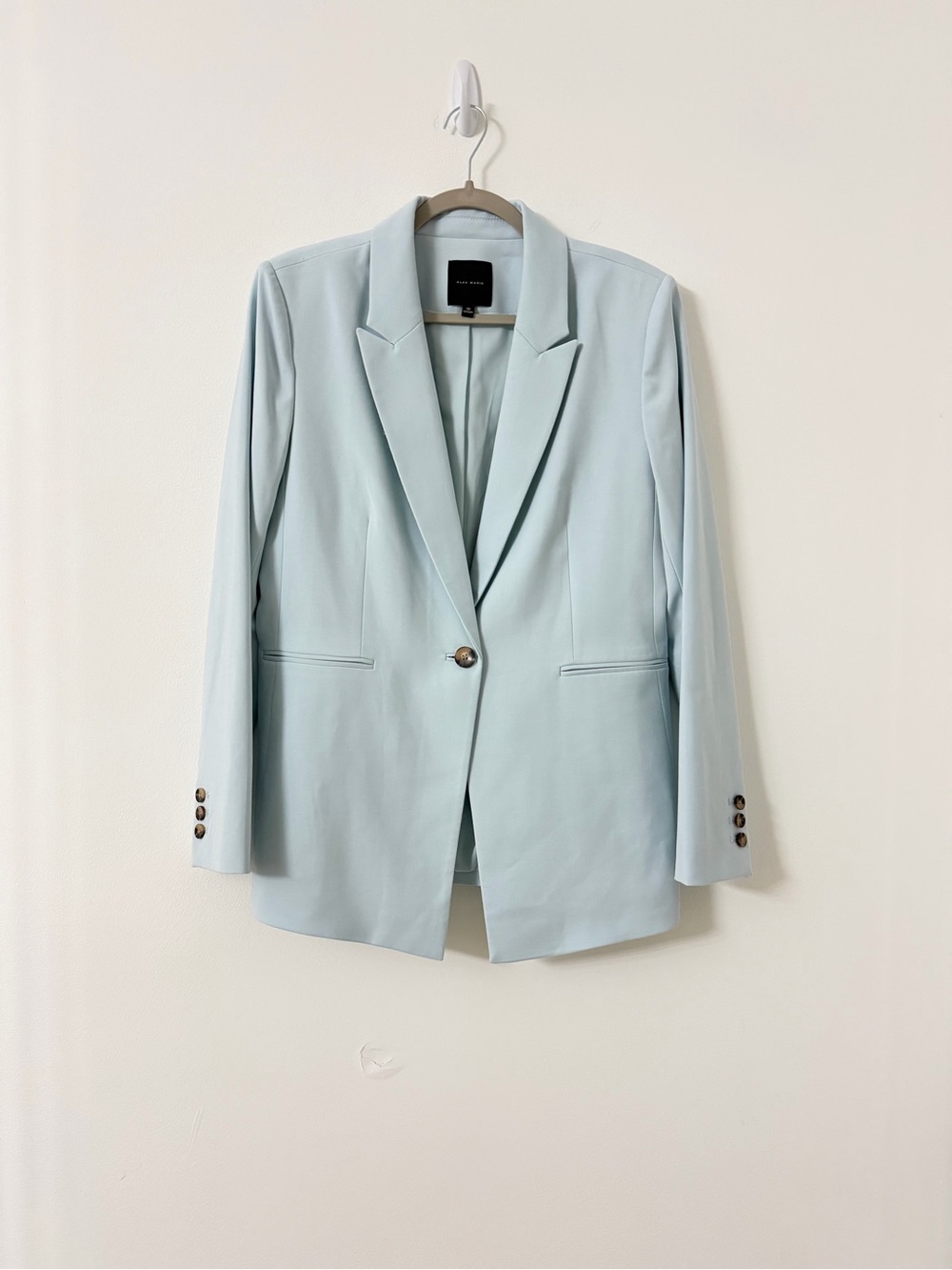 Tailored Light Blue Two-Piece Suit Blazer & Trousers blazers 10 and pants 8 - Picture 2 of 7